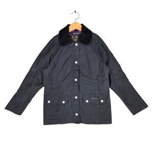 BARBOUR GIRLS COUNTRY COTTAGE PRINTS BEADNELL JACKET – MIDNIGHT, SIZE M (8/9)